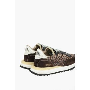 Hidnander Brown Leather Low Top Women's Sneakers